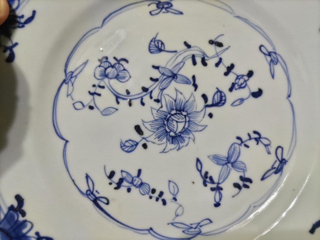 珍！　新渡　チャイニーズ　8寸皿　伊万里・古染付・デルフト写し　中国製