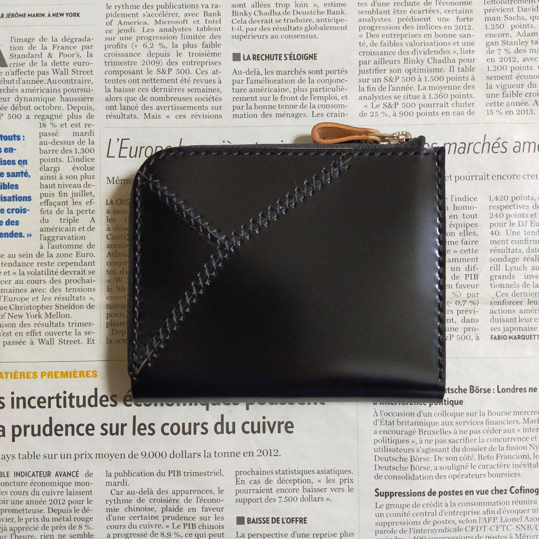 L字ファスナーウォレット　コードバン