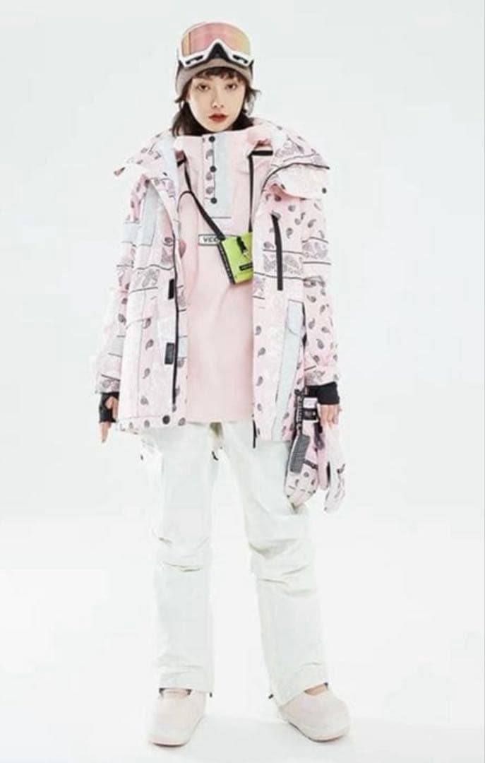 スノボードウェア　レディース　M 花柄　ジャケット　パンツ
