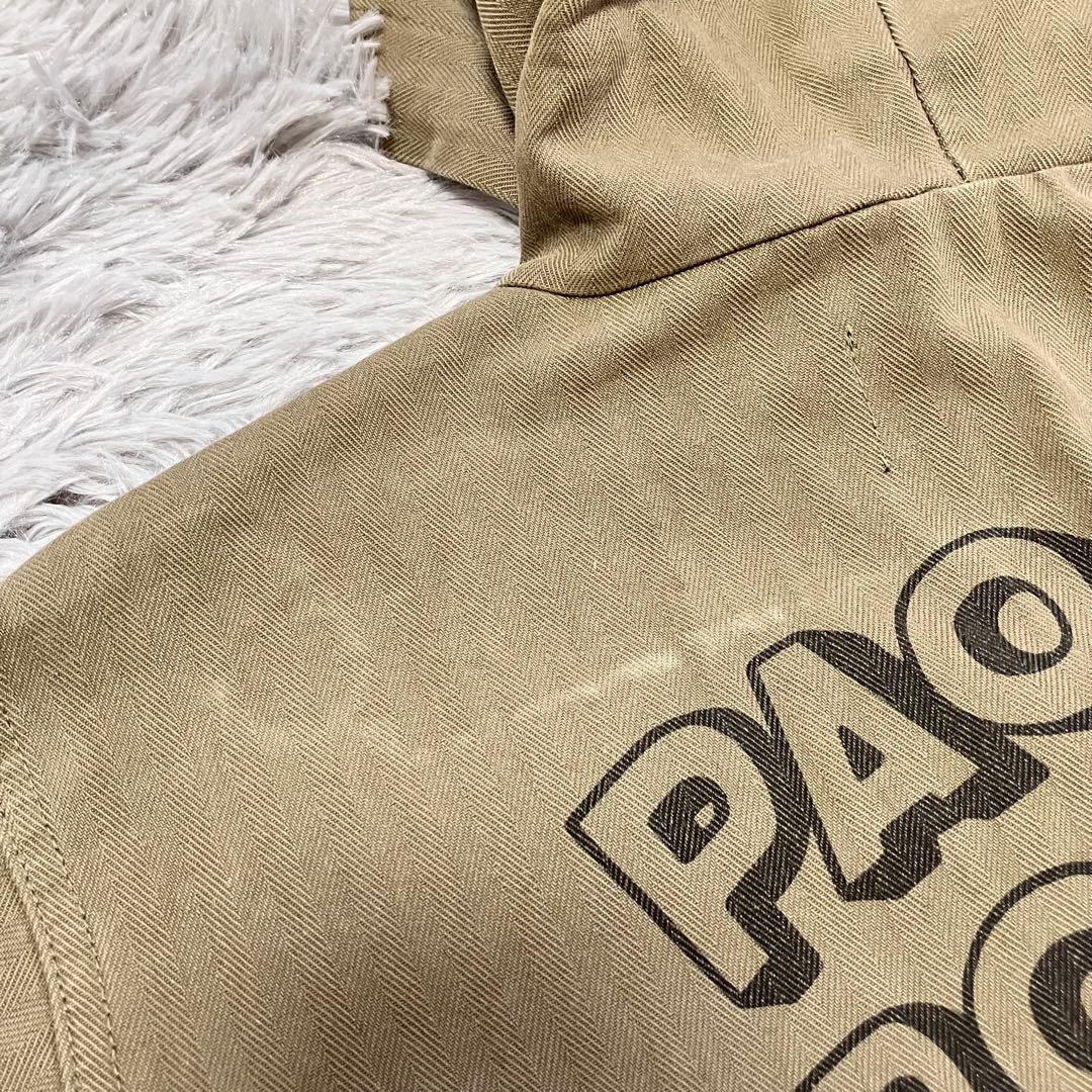 PAOPAO　オールインワン　つなぎ　ミリタリー　古着風　ユニセックス　カーキ