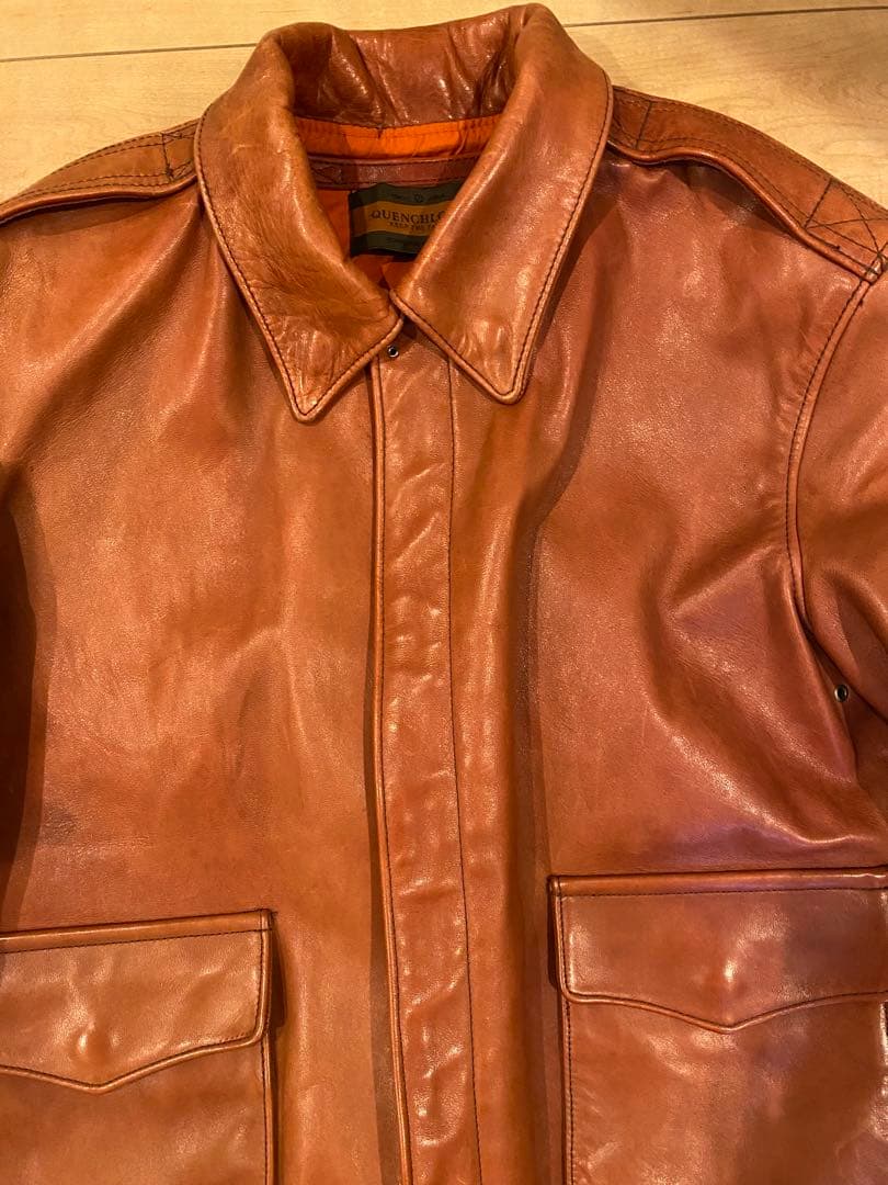 ジャケット・アウター QUENCHLOUD VINTAGE LEATHER A-2 JACKET