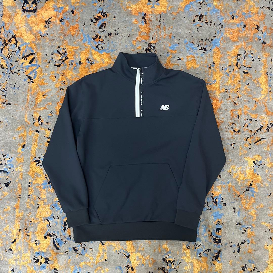 ニューバランスゴルフ メンズ ハーフジップ スウェット 4 ブラック パーカー