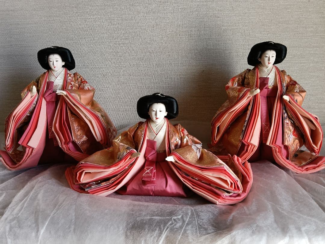 三人官女　お雛様　西陣織