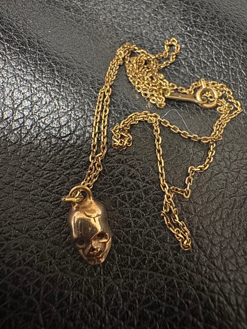 ete K10 スカルチャーム　ネックレス　10金