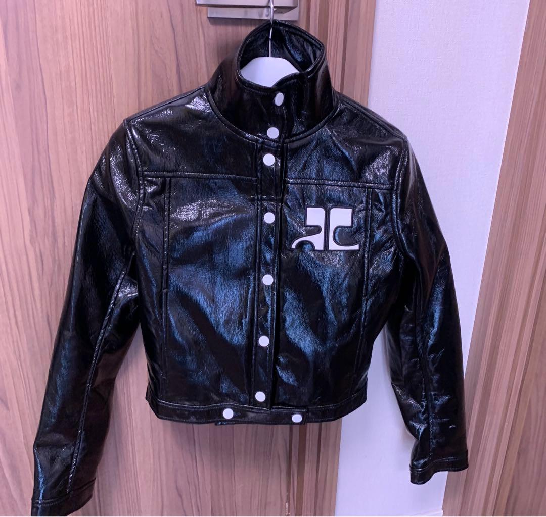 クレージュ　ブラック Reedition ビニール ジャケット