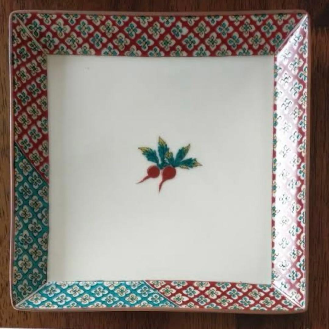 九谷焼　青郊窯　赤かぶ　10枚セット　19cm • 9cm