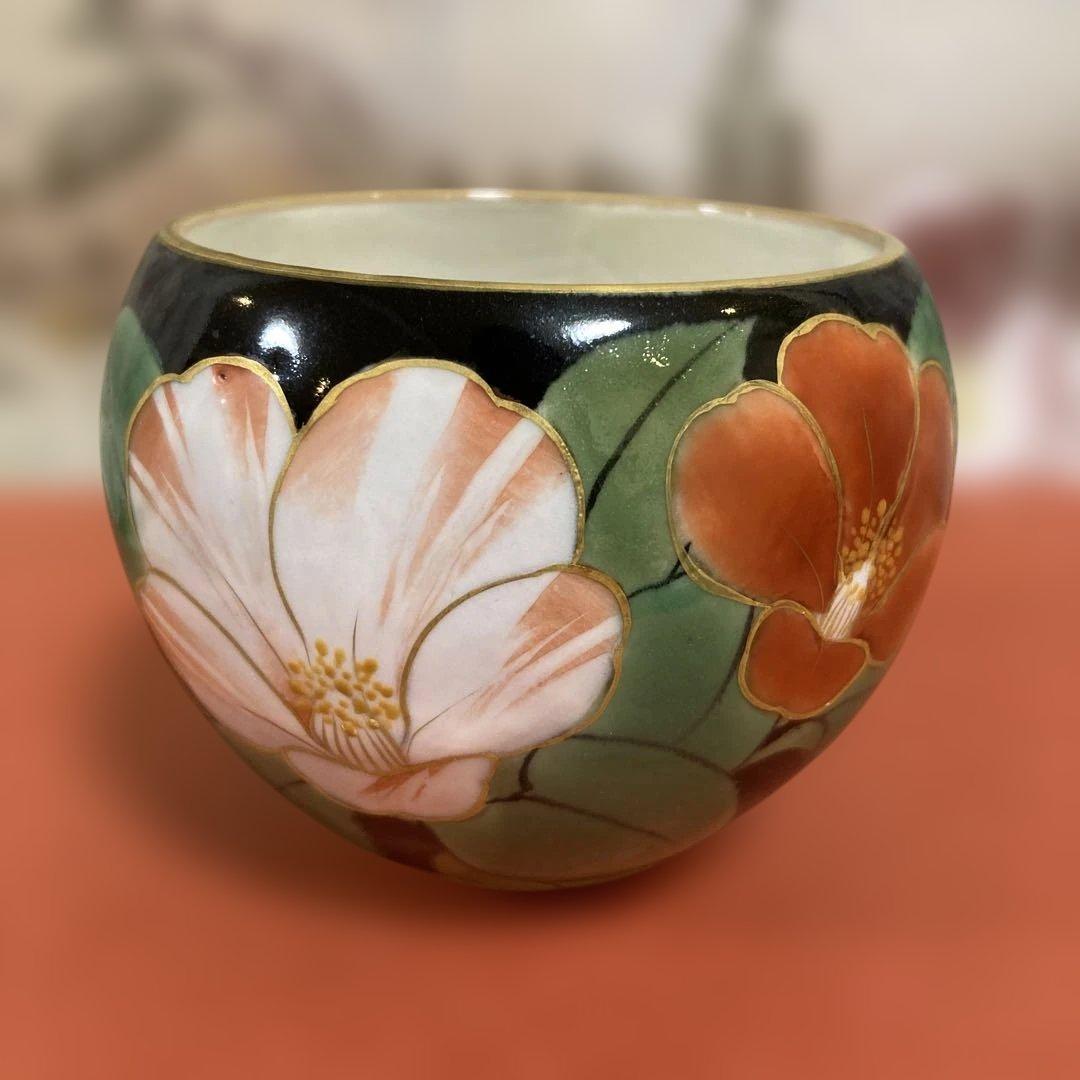 陶葊　京焼　黒地玉湯呑み　年末セール