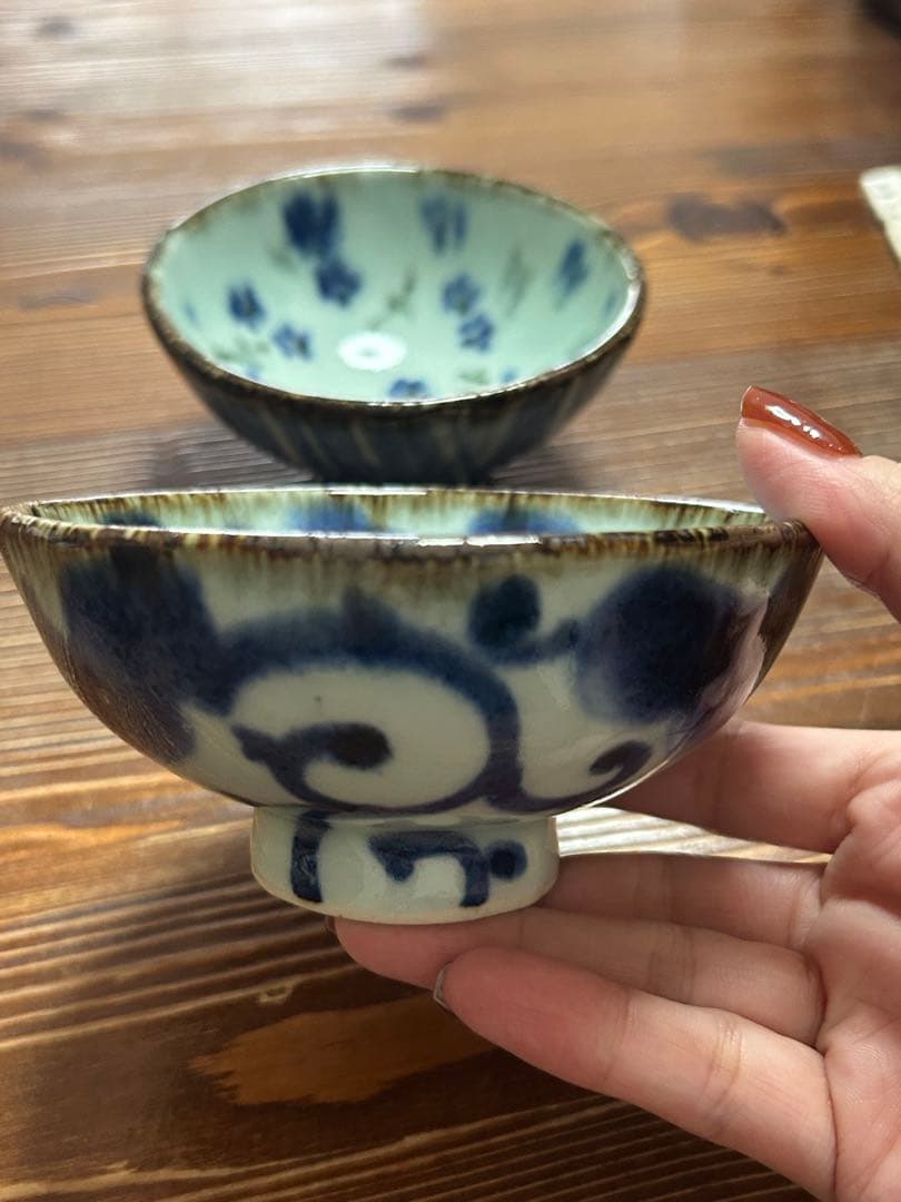 斉山窯の飯碗２つセット