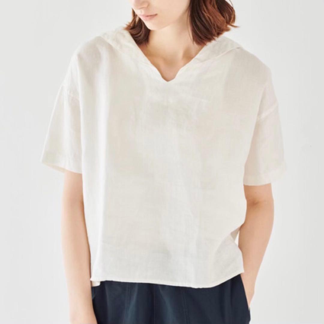 【新品タグ付き】ORCIVAL リネン 半袖セーラーシャツ