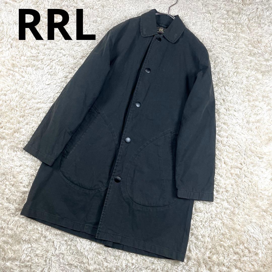 RRL ダブルアールエル 三ツ星 ステンカラーコート ブラック XS 90s