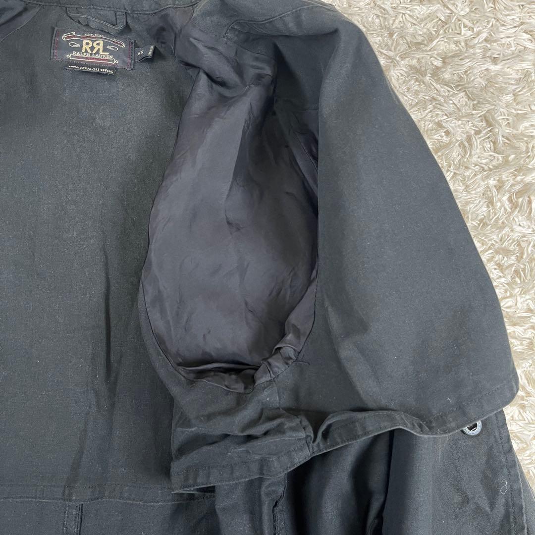 RRL ダブルアールエル 三ツ星 ステンカラーコート ブラック XS 90s