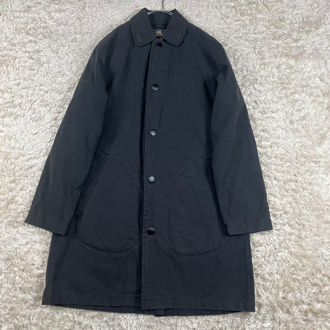 RRL ダブルアールエル 三ツ星 ステンカラーコート ブラック XS 90s