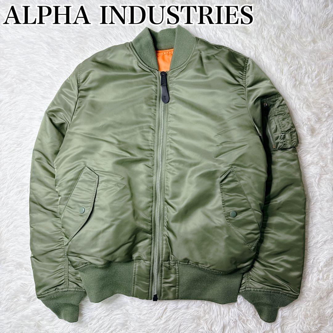✨美品✨アルファ MA-1 フライトジャケット 緑 L 中綿 y2k 短丈