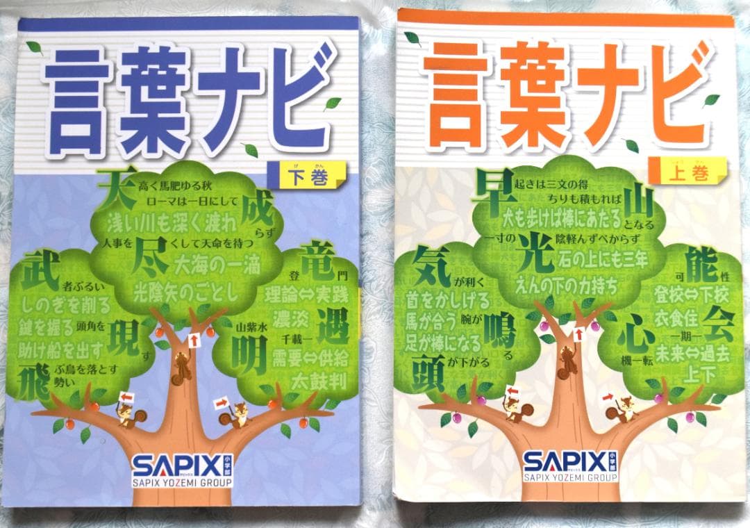 サピックス　言葉ナビ 上巻・下巻 セット　未使用品　書き込み無し
