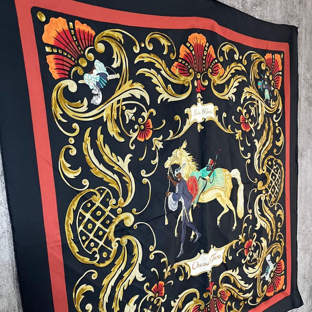 極美品 エルメス HERMES カレ90 Chevel Turc トルコの馬