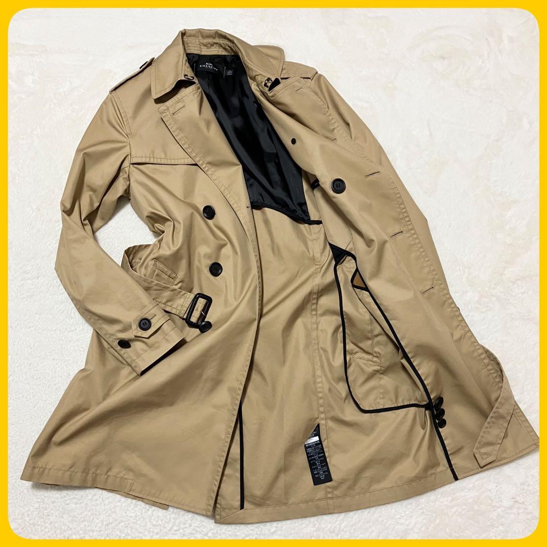 未使用級 COACH トレンチ コート XS ベージュ ベルト F33778