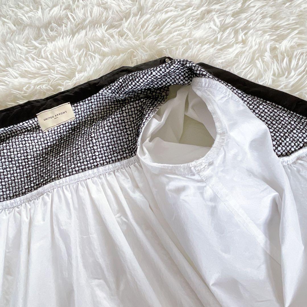 美品✨【ユナイテッドアローズ】エンブロイダリー コンビ ショートスリーブブラウス