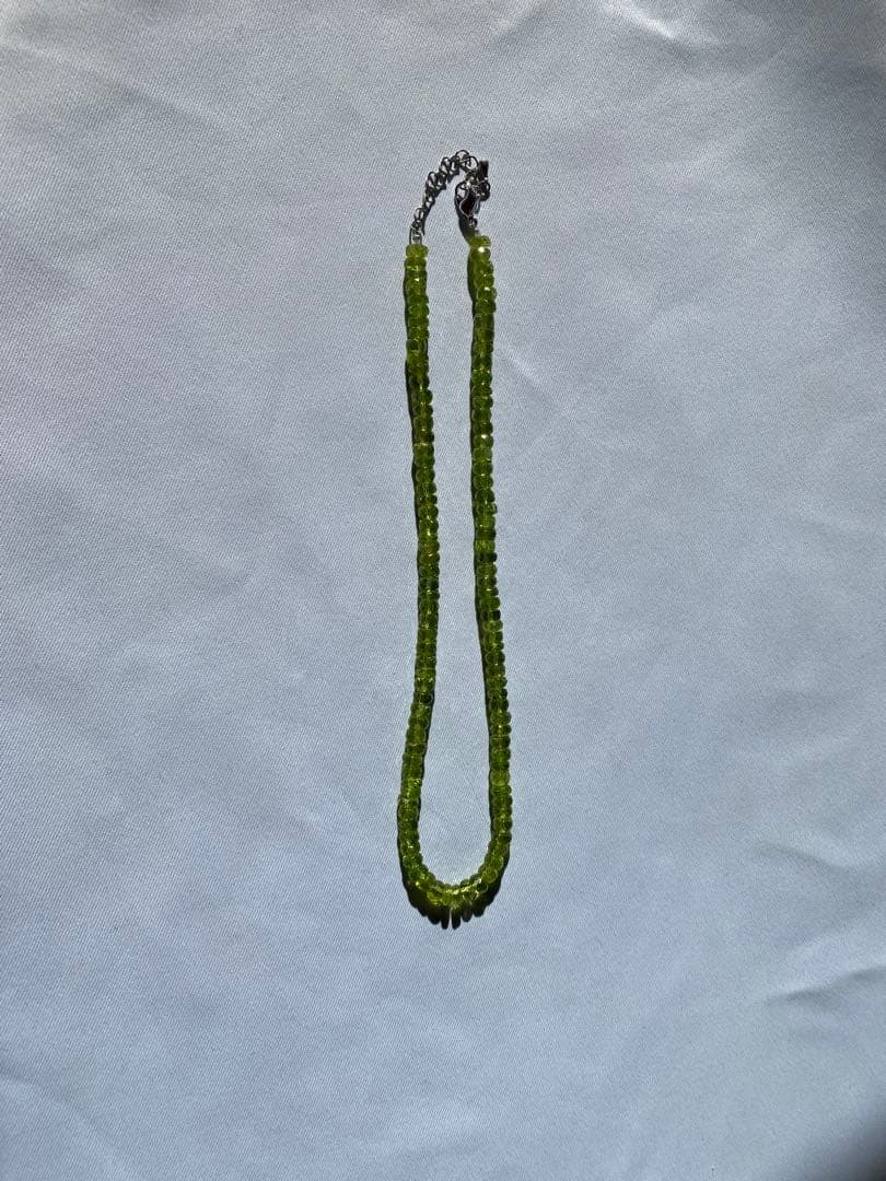 極めて少ない天然緑水晶ネックレス 約40cm