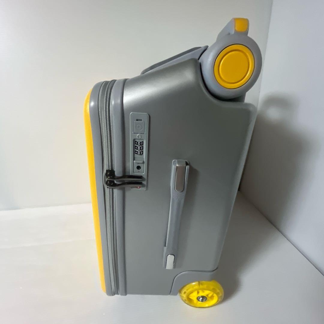 子供　乗れるスーツケース キャリーケース 40L キャリーバッグ イエロー