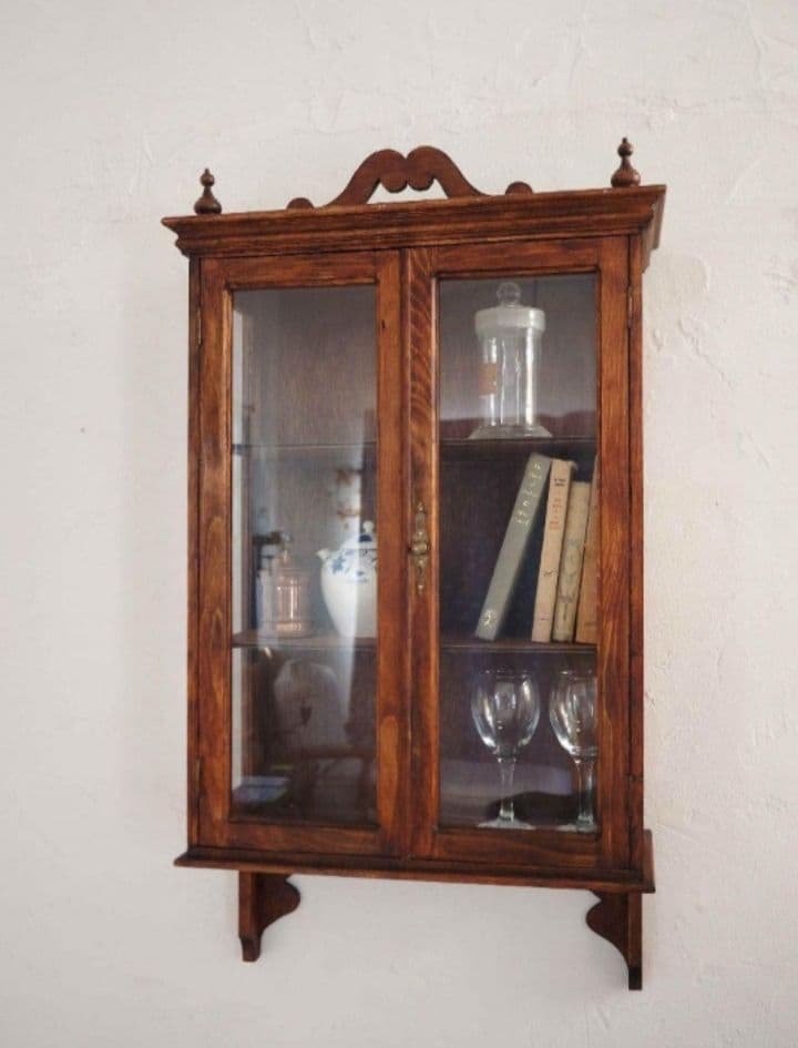 フランス　アンティーク　家具　ウォールキャビネット　キャビネット　棚　ブロカント