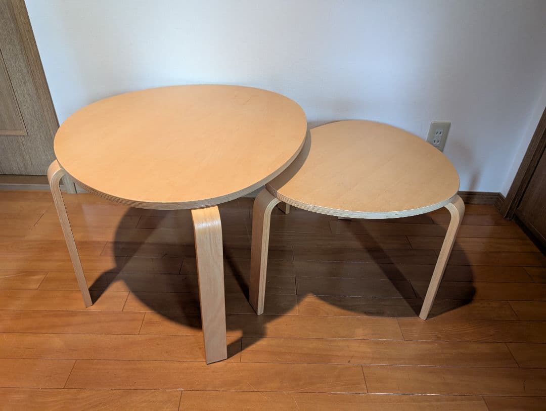 《送料込》IKEA スヴァルスタ ローテーブル ネストテーブル 収納 木製家具