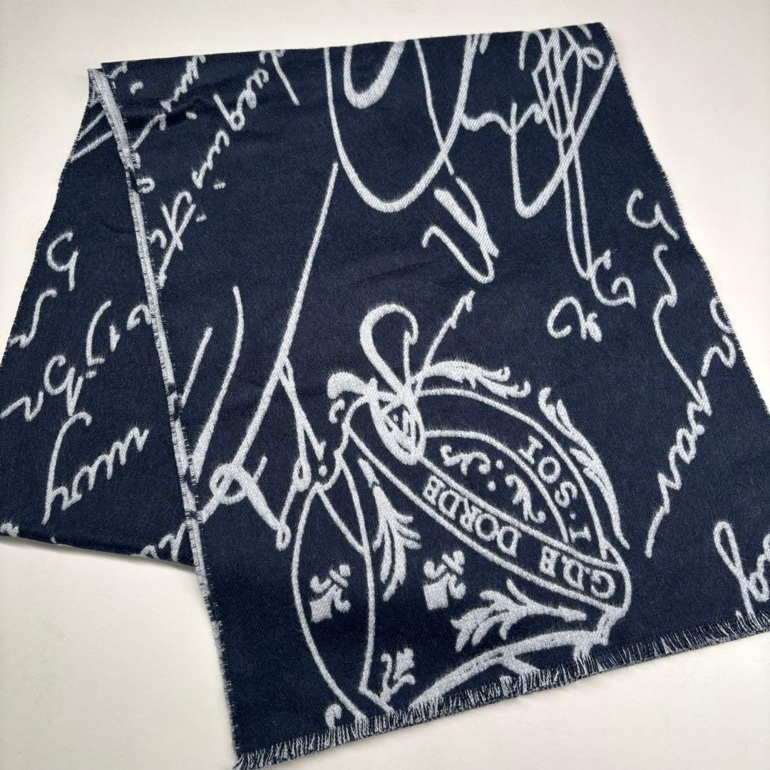 【新品／ギフトに最適】ベルルッティ　カリグラフィ ウール マフラー