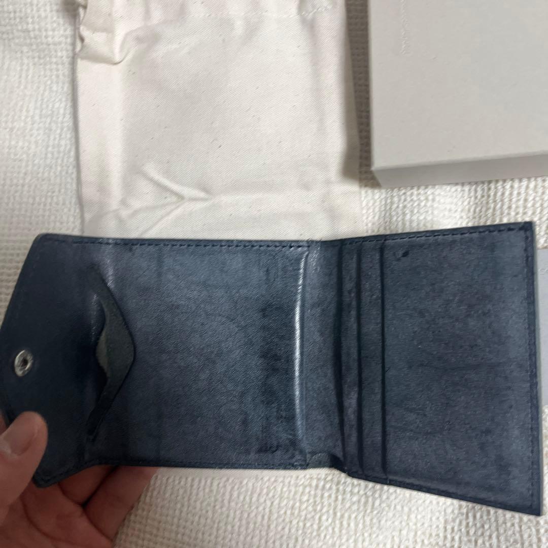 値下げHenders Schemeブラックレザー二つ折り財布