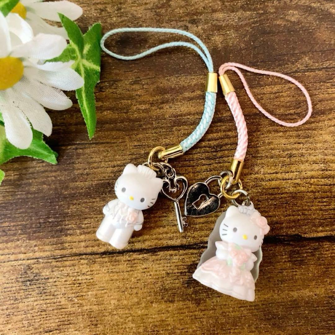 【希少レア】ハローキティ＆ディアダニエルウェディングペア根付け　2002