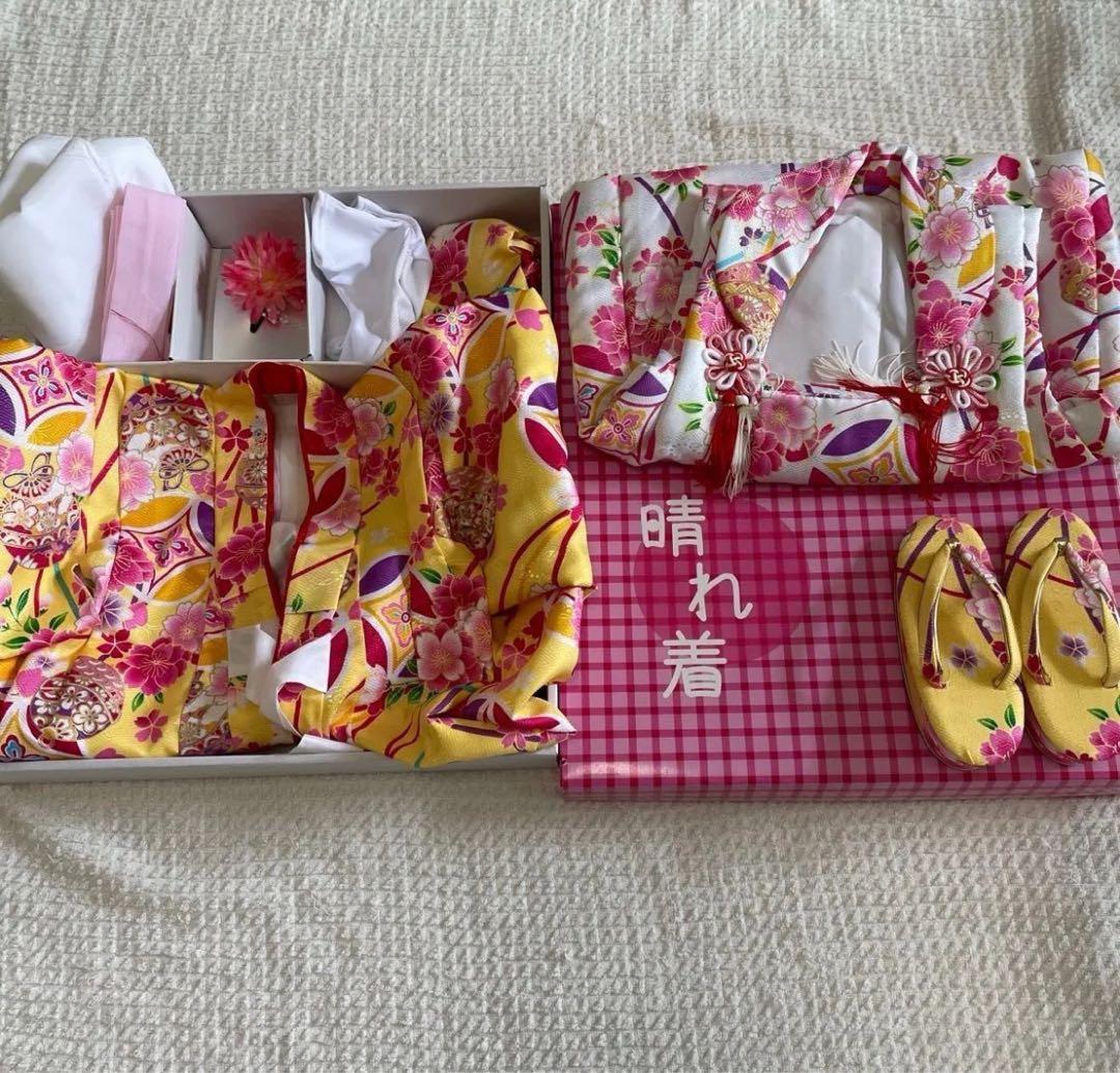 七五三 子供用着物セット 花柄