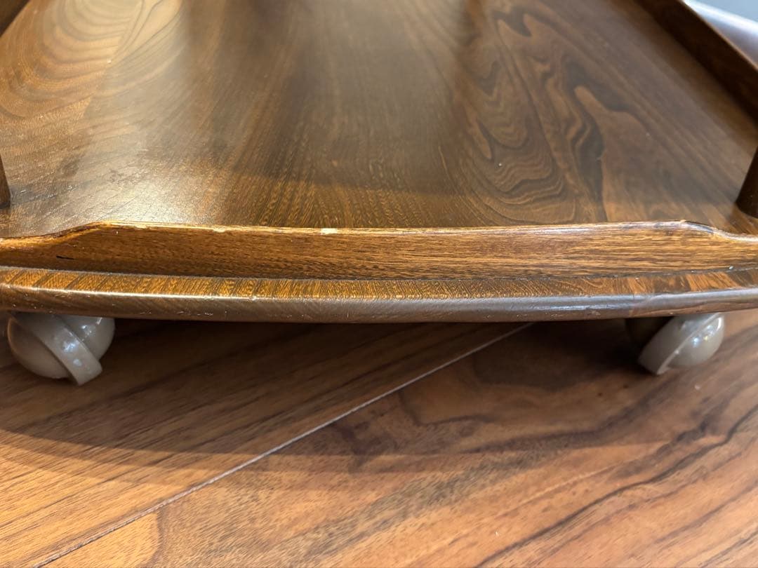 値下げしました　ERCOL 木製キッチンワゴン 3段 キャスター付き