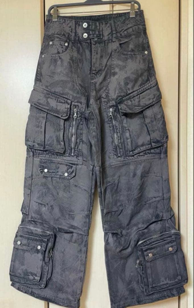 パンツ PERSONSOUL mud dirty denim jeans
