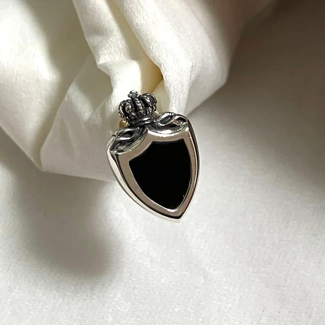 美品　ジャスティンデイビス ピアス シルバー925 王冠　盾