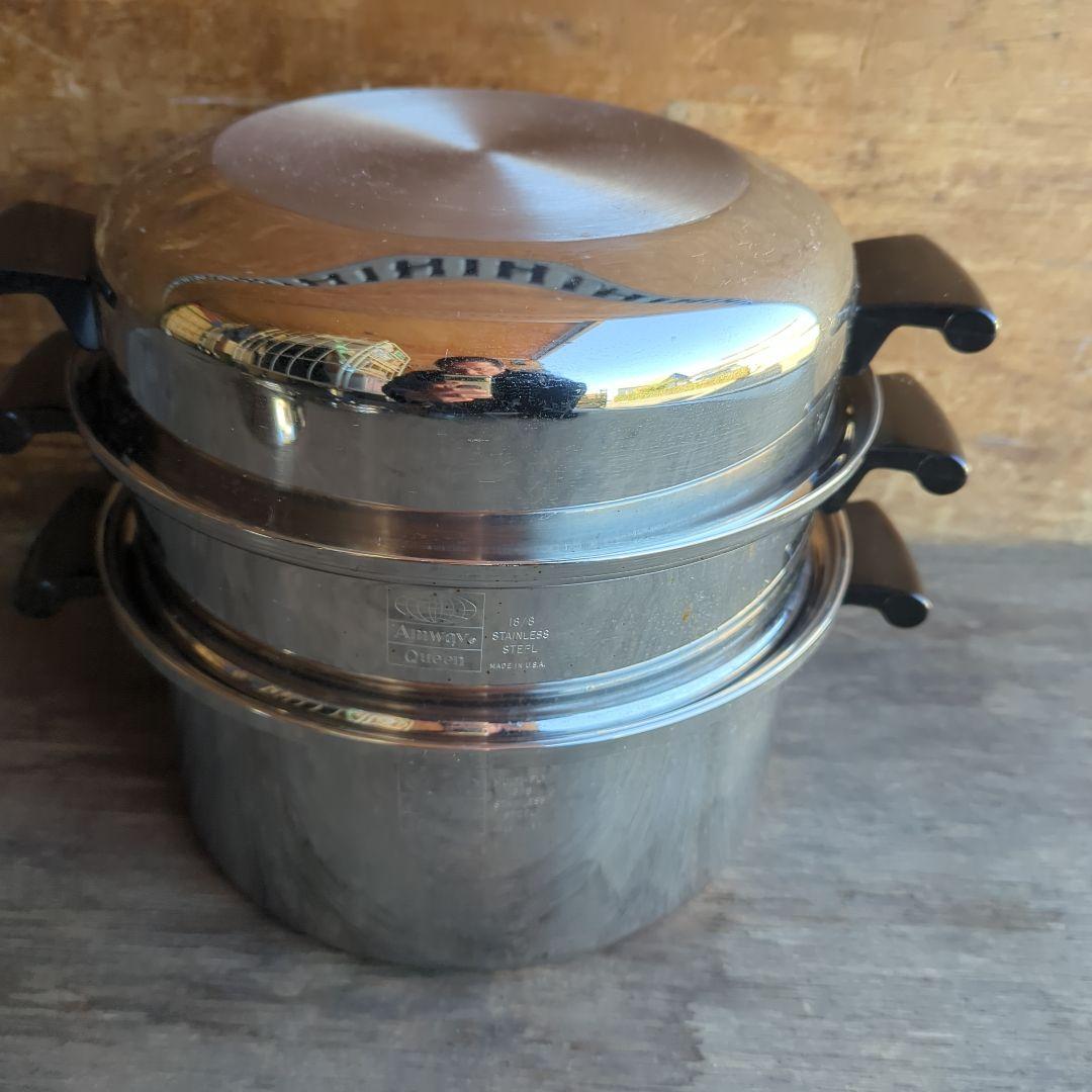 アムウェイ 2段蒸し器セット ケトル やかん IH対応