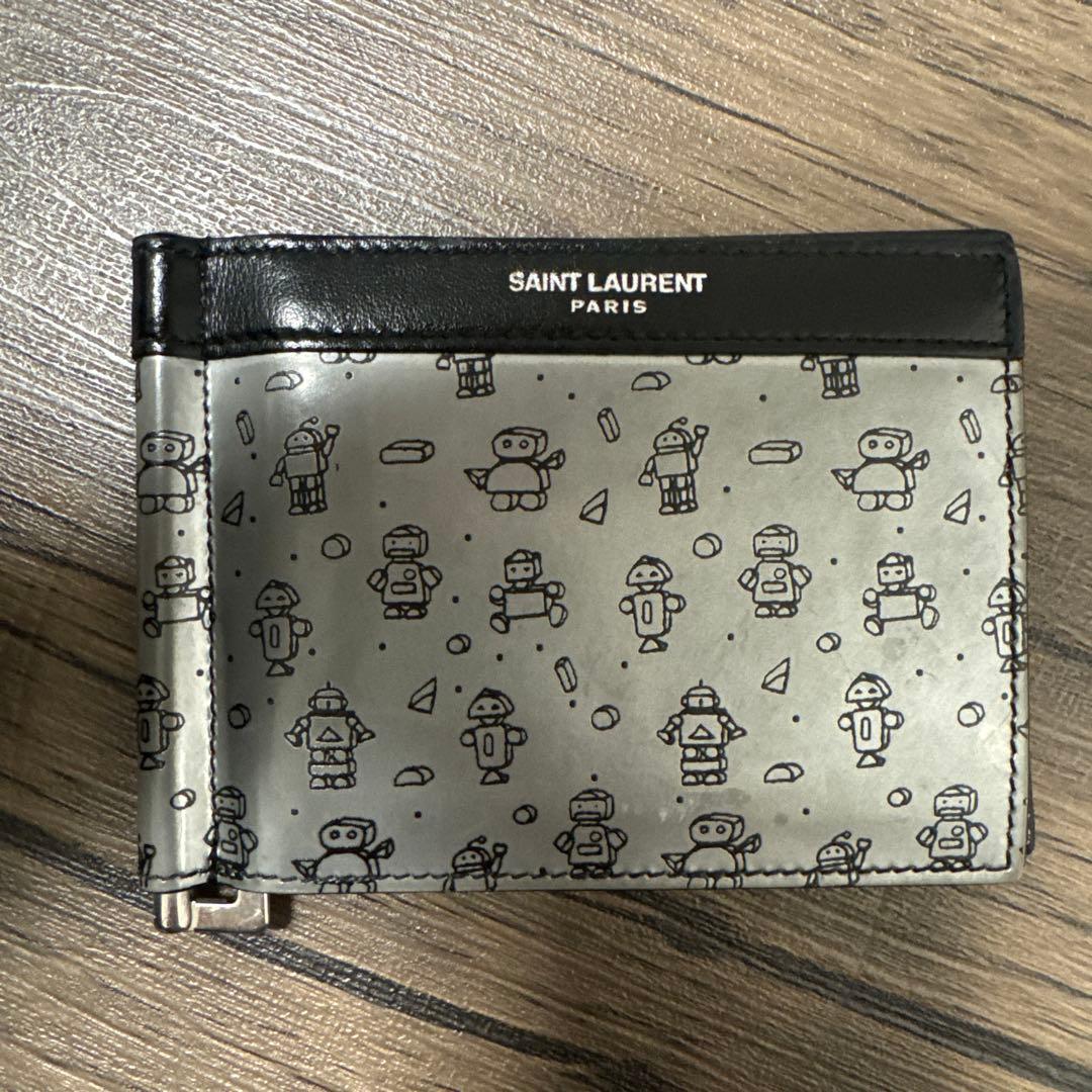 極稀少 SAINT LAURENT ロボット柄 マネークリップ