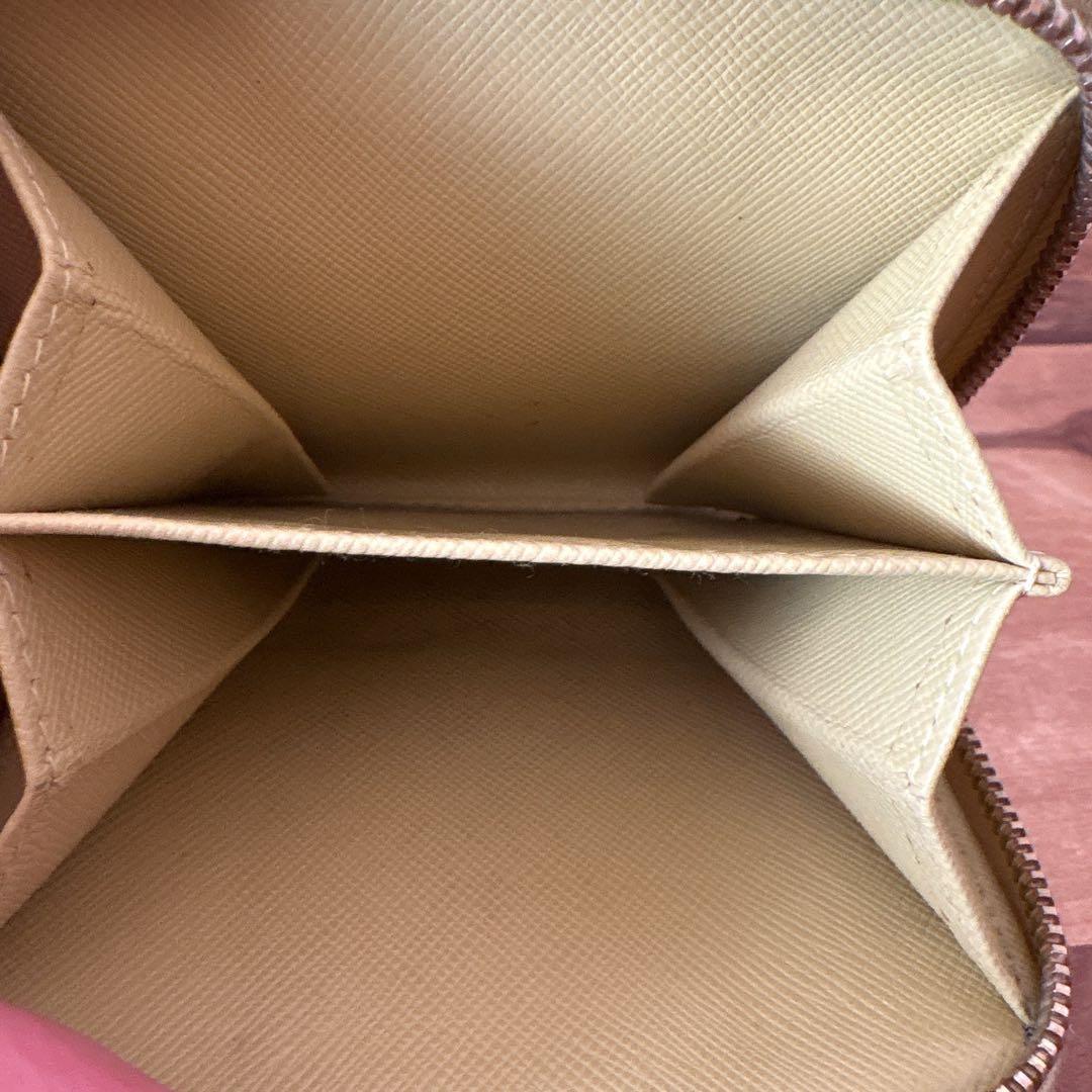 PRADA サフィアーノ　ナイロン　レザー　コンパクトウォレット