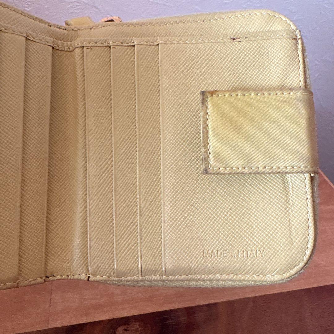 PRADA サフィアーノ　ナイロン　レザー　コンパクトウォレット