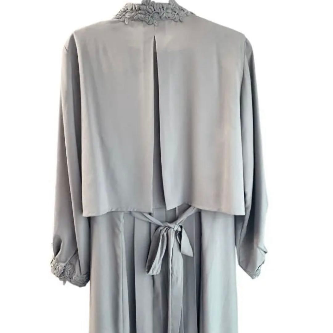 【美品】Rose Tiara フォーマルドレスセット 42 グレージュ