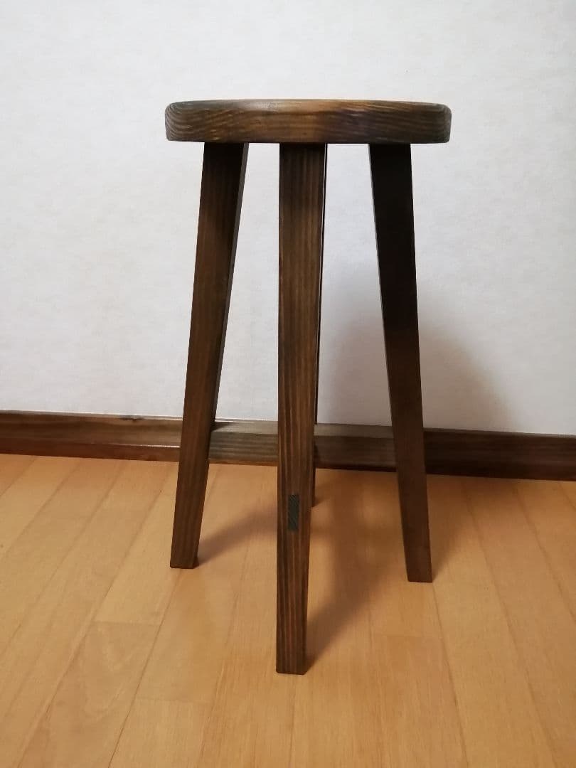 木製スツール　座面幅30cm×高さ60cm　丸椅子　stool 　水槽台