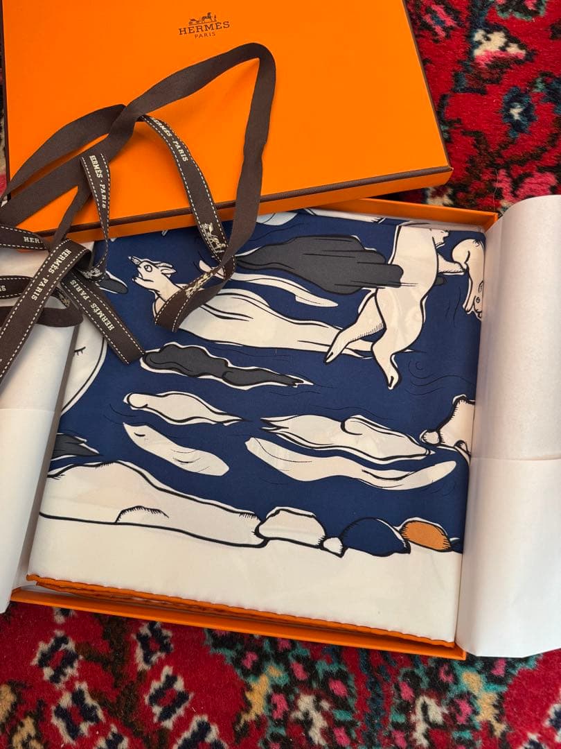 エルメスHermes カレ 90 《千と一のウサギ》未使用 スカーフ