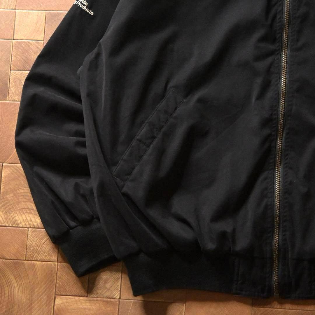 ダ*ー様 00s　US企業ロゴ　スイングトップ　ワークジャケット　ブラック　XL