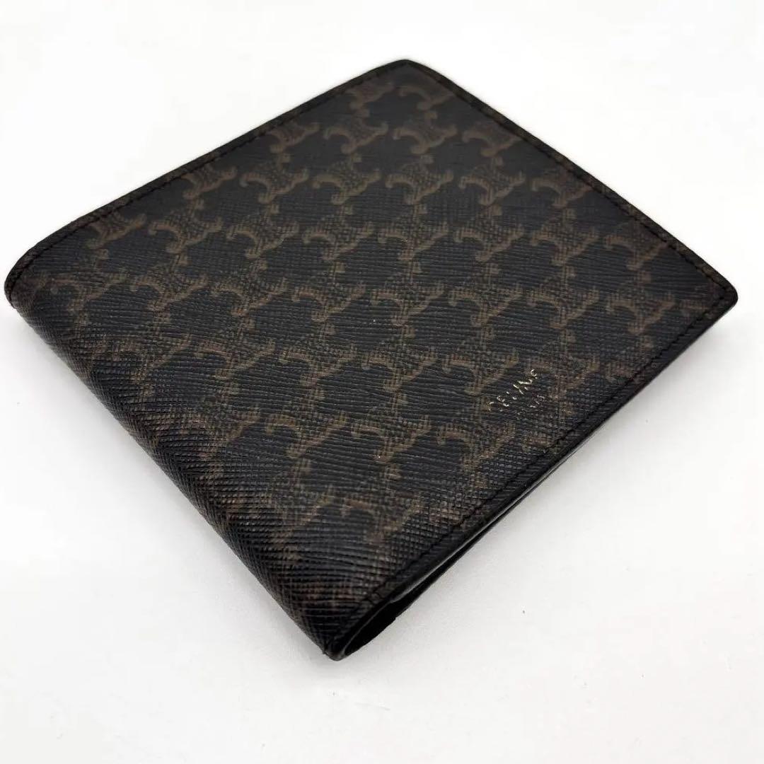 高級】Ｃｅｌｉｎｅ　セリーヌ トリオンフ PVC　レザー ウォレット 黒