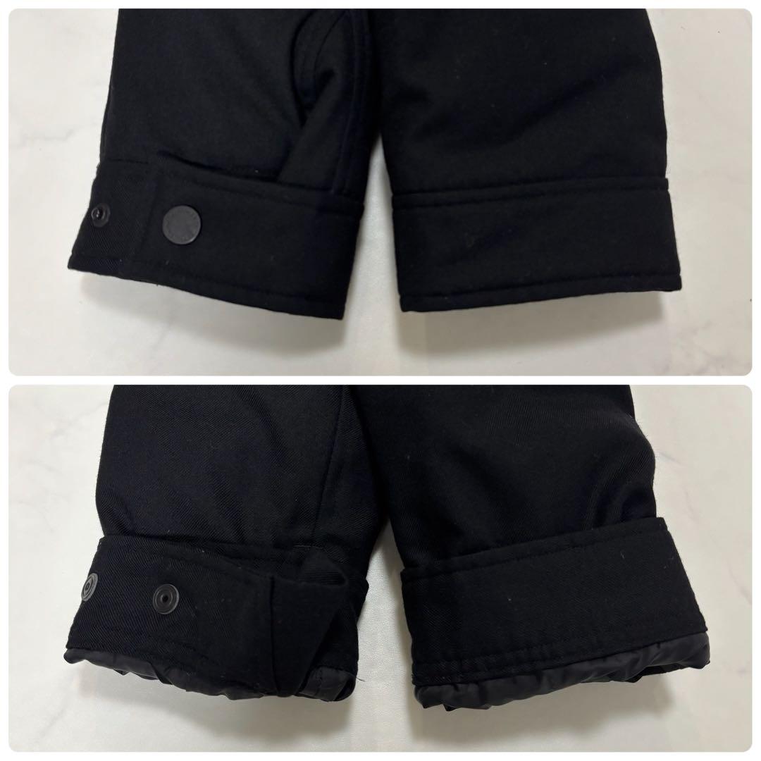 未使用級 ピーエスポールスミス ウール切替 ダウンコート ダウンジャケット 黒