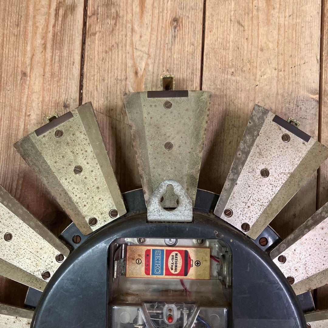 E-3 ジャンク品 ヴィンテージ セイコー サンバーストクロック 掛時計 時計