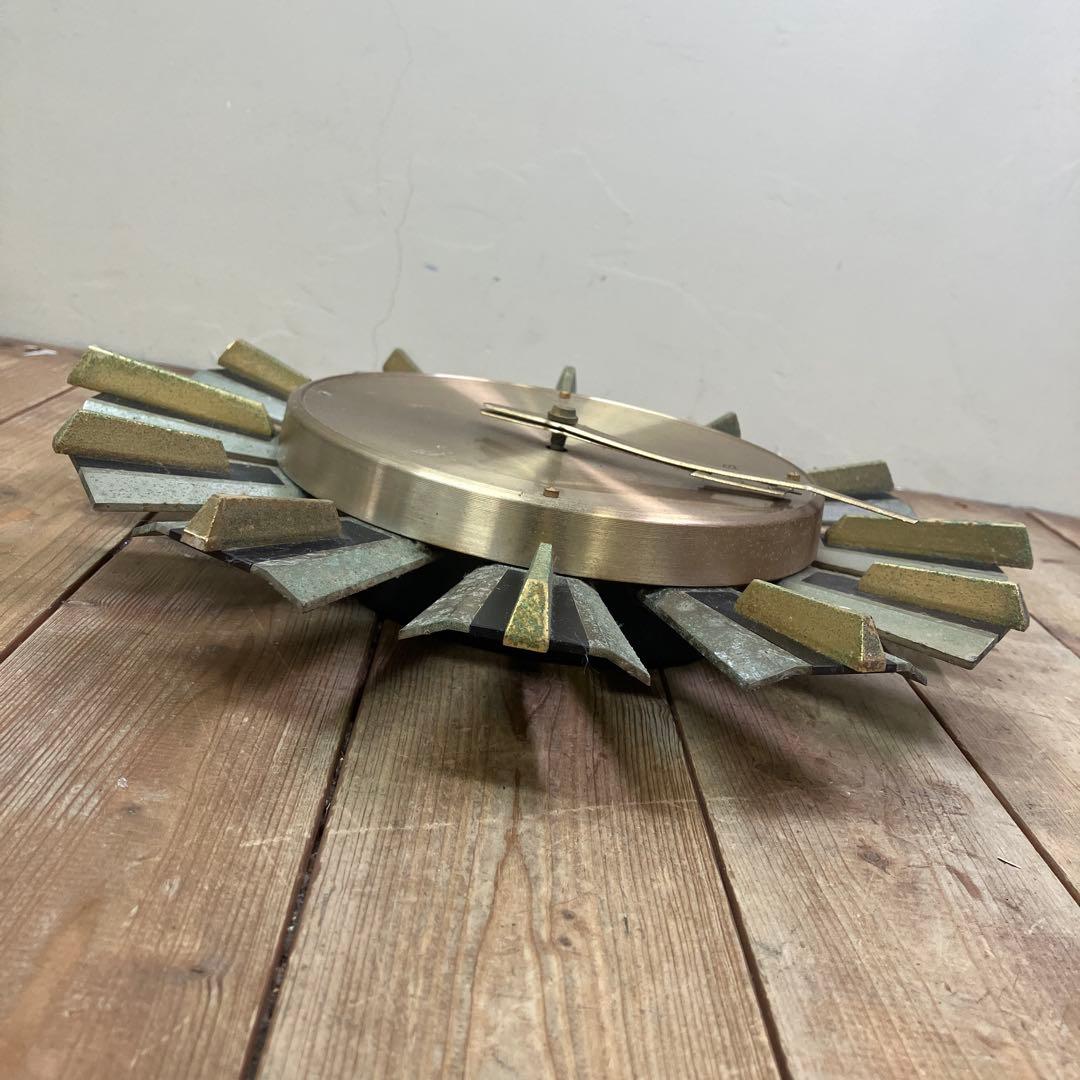 E-3 ジャンク品 ヴィンテージ セイコー サンバーストクロック 掛時計 時計