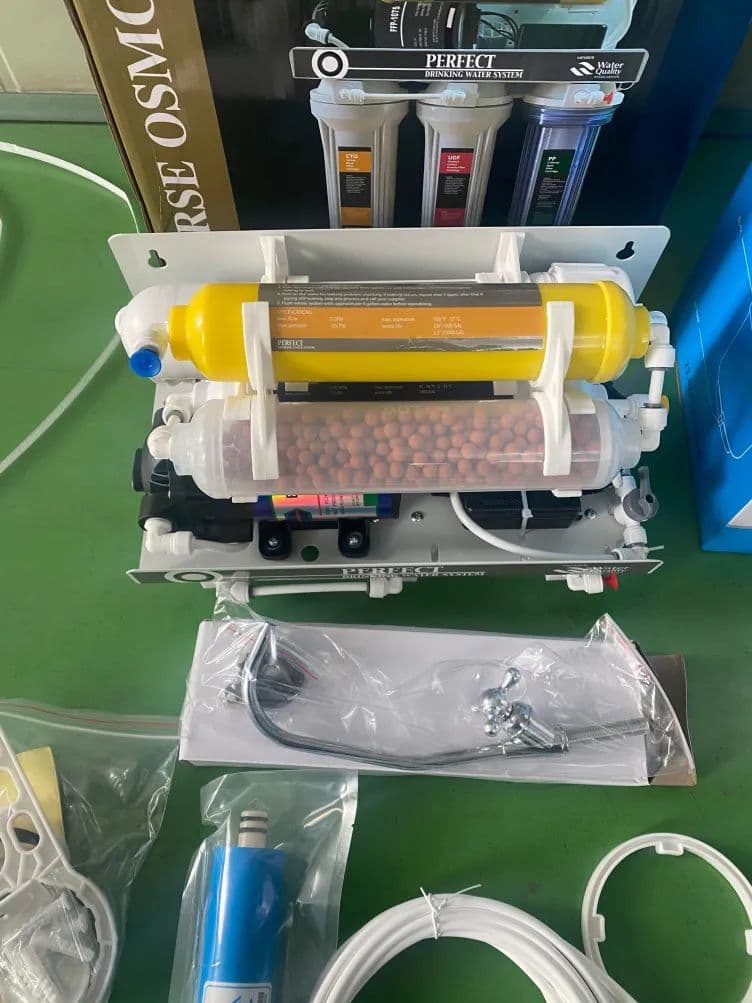 専用新品最安 逆浸透膜 浄水器 タンク,ポンプ付 7ステージ 75ガロン RO