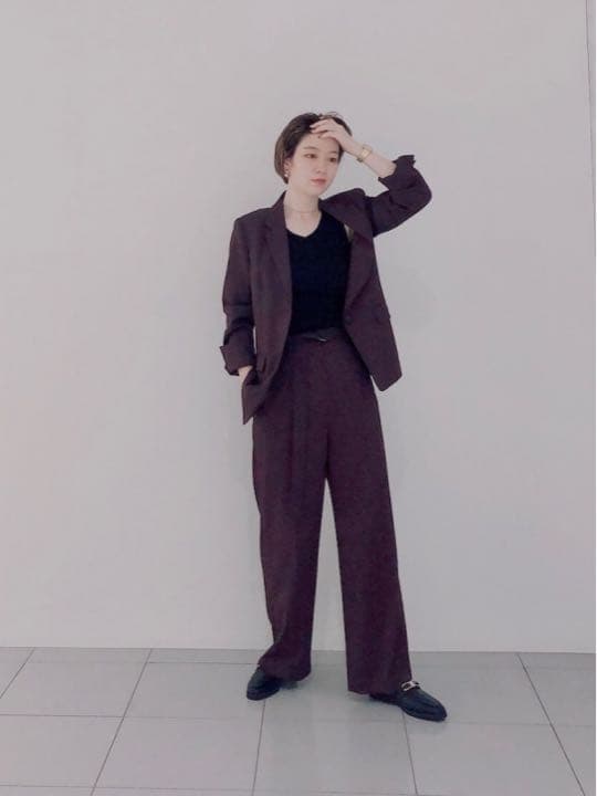 自宅洗濯機で洗濯可能！PLSTコンフォートリュクス セットアップ ワイン