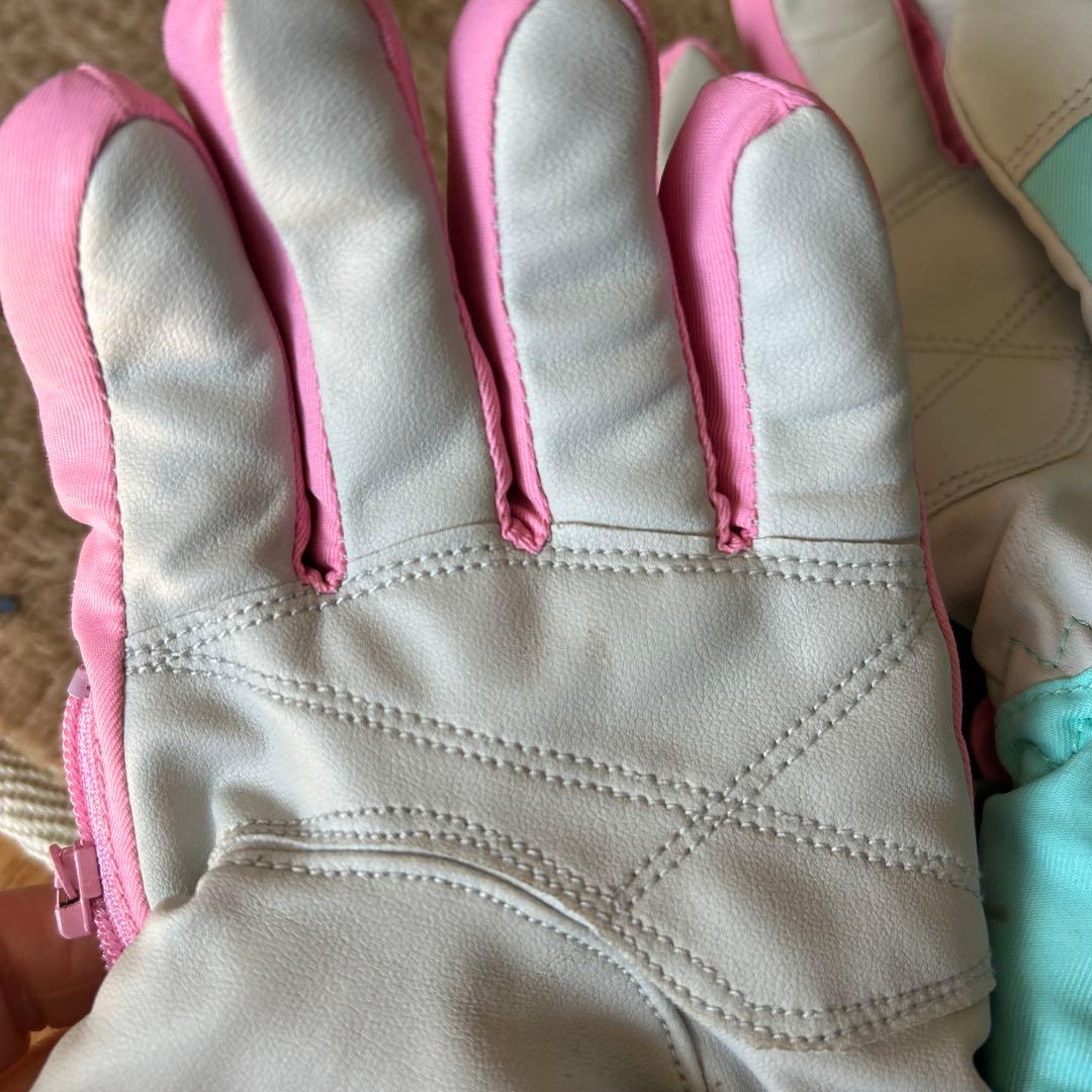 SNAPPY スキーグローブ ピンク・水色