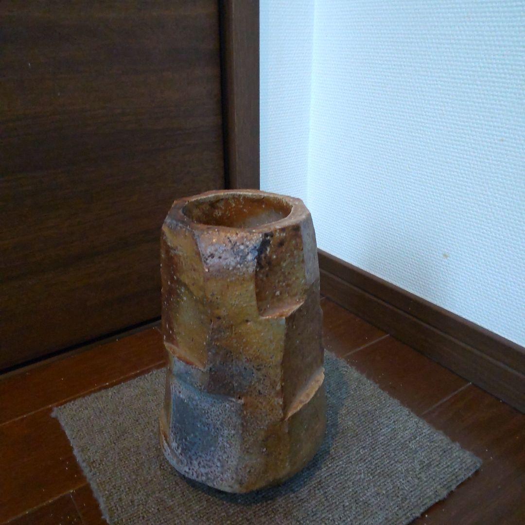 重厚感　花器　備前焼　24