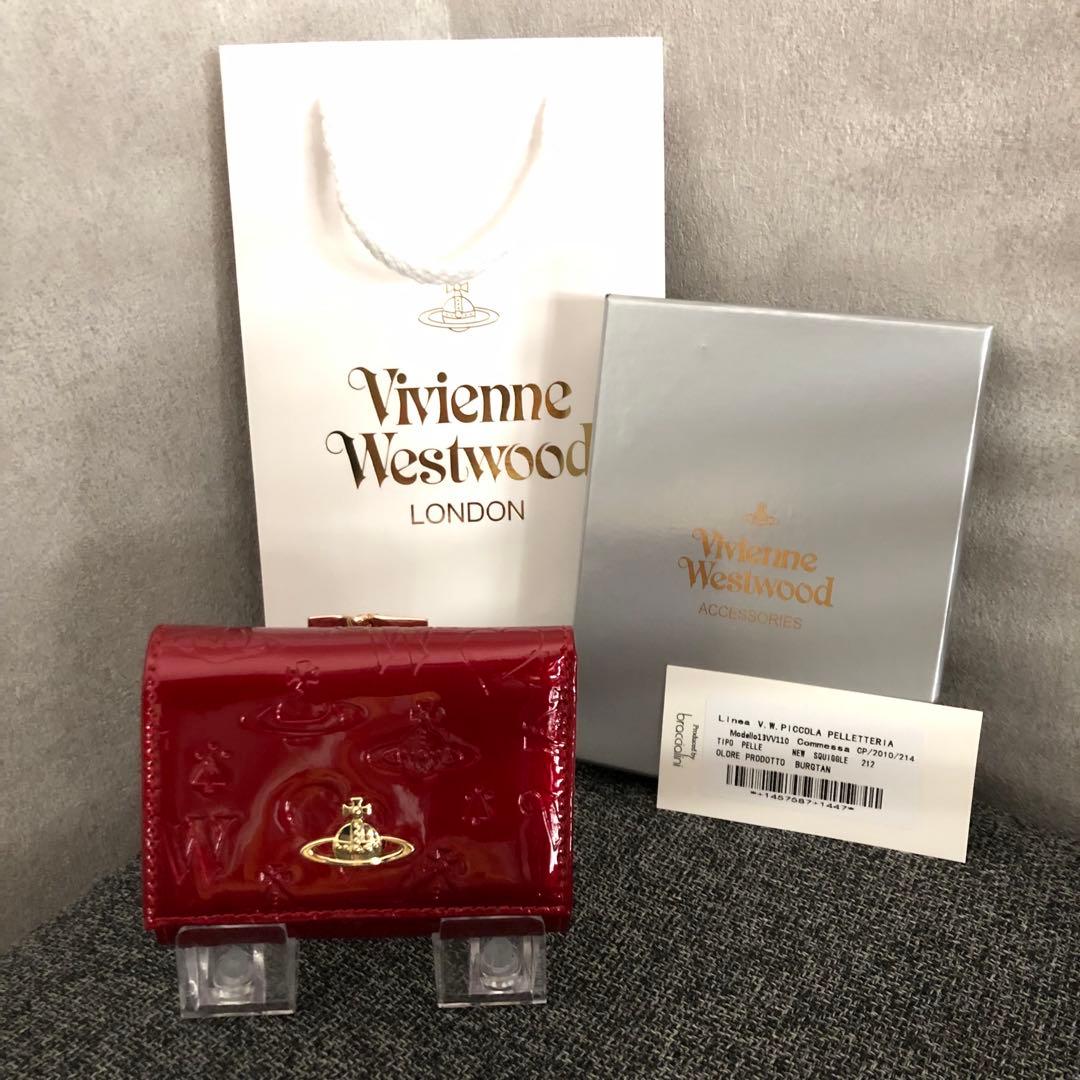Vivienne Westwood 三つ折り財布 エナメル レッド