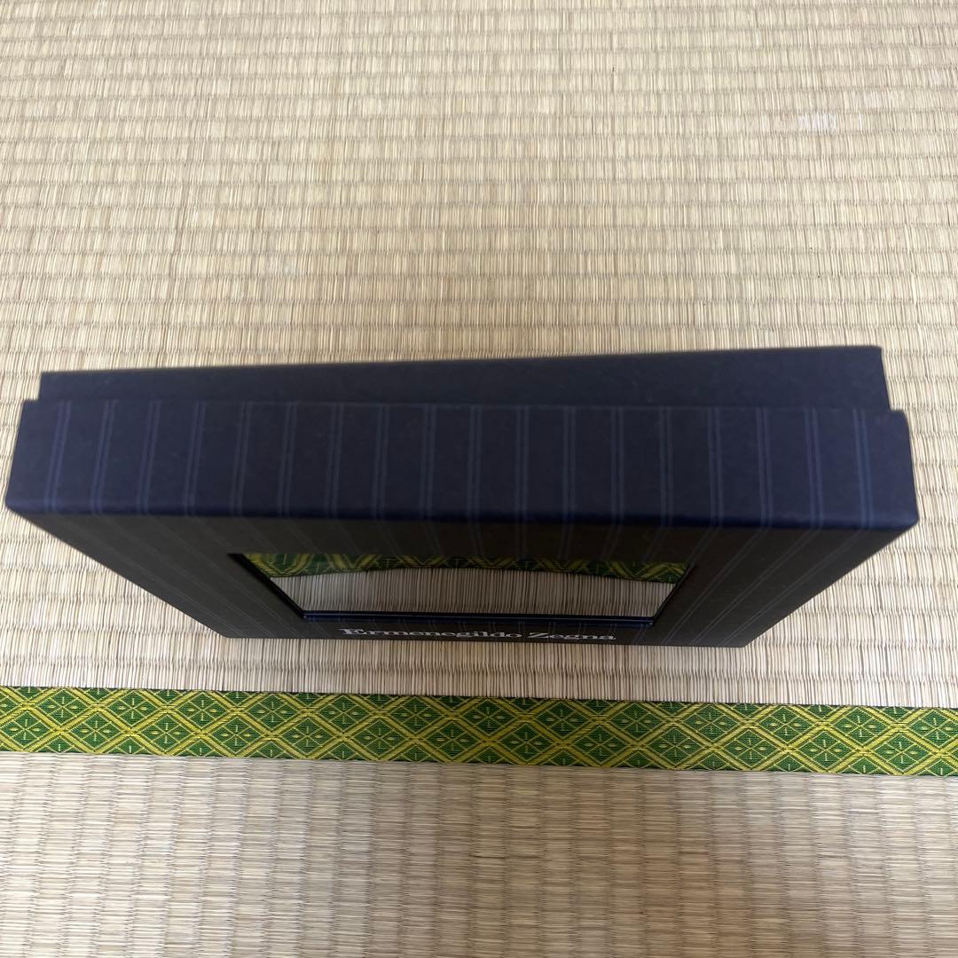 エルメネジルドゼニア マフラー バイカラー ネイビー